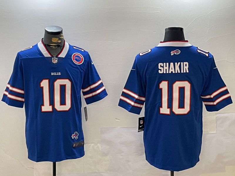 Men Buffalo Bills #10 Shakir Blue Second generation 2024 Nike Limited NFL Jersey style 3